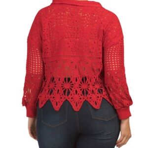 Solitaire Scarlet Crochet Blouse